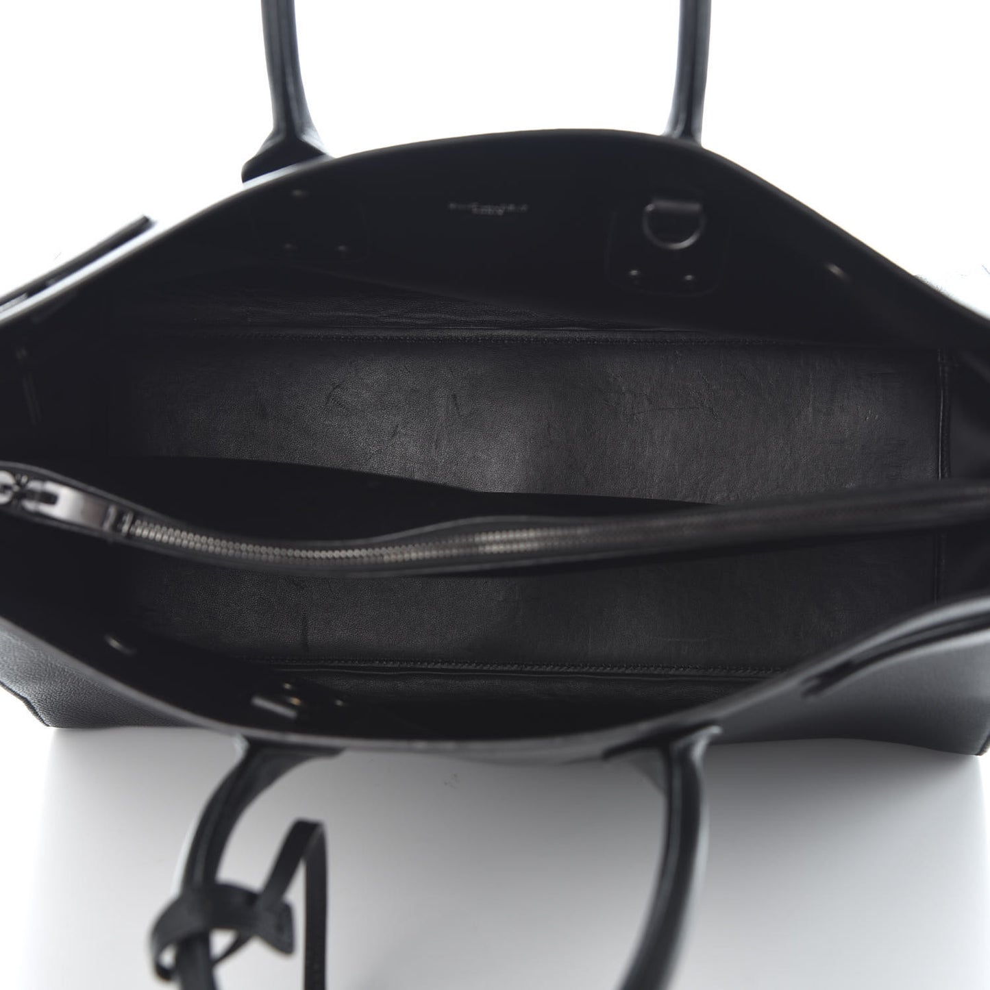Grained Calfskin Large Sac De Jour Carryall Black