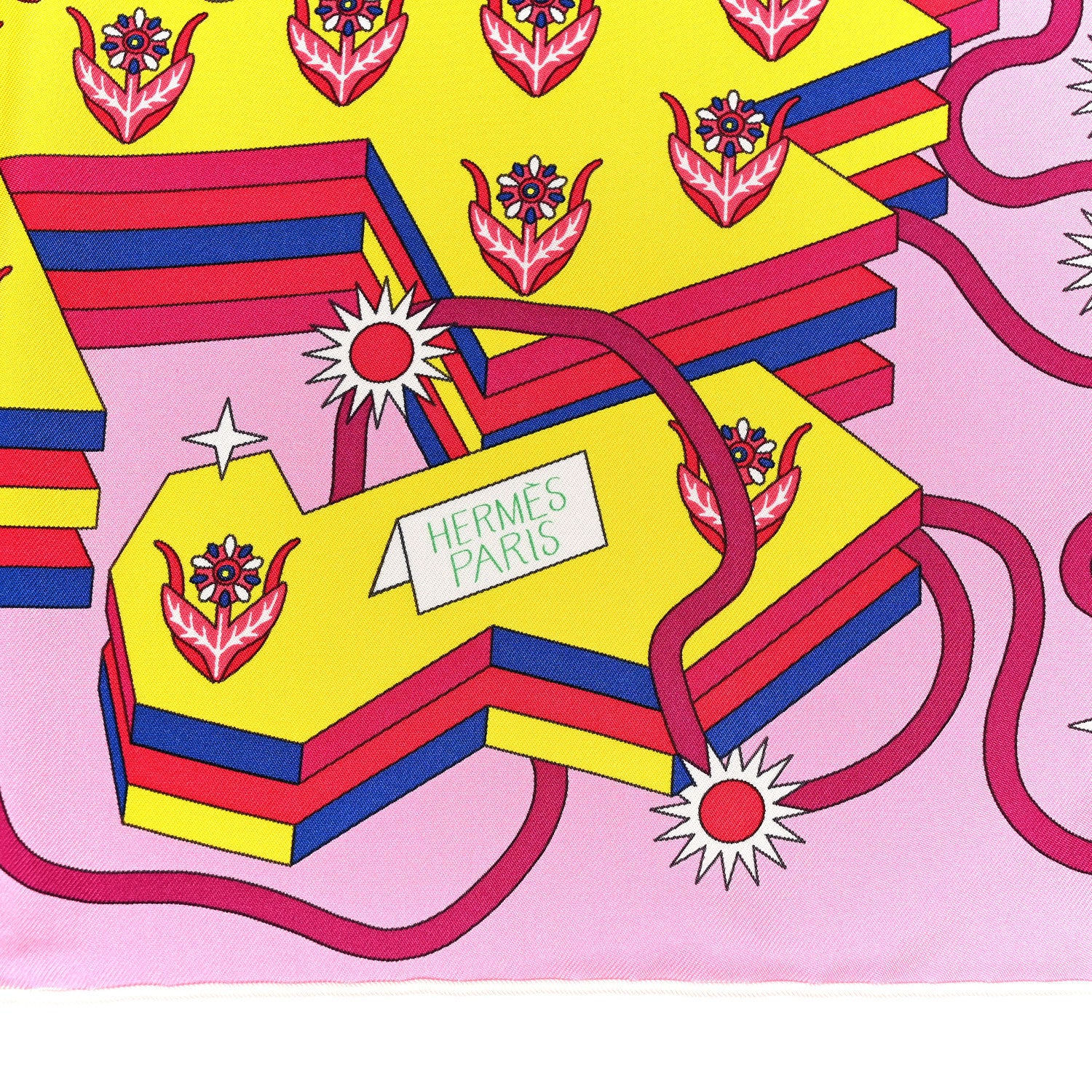 Hermes Silk Woof Woof Scarf 90 Rose 2 of 7