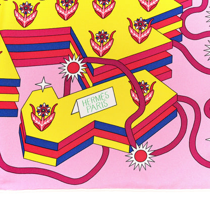 Hermes Silk Woof Woof Scarf 90 Rose 2 of 7