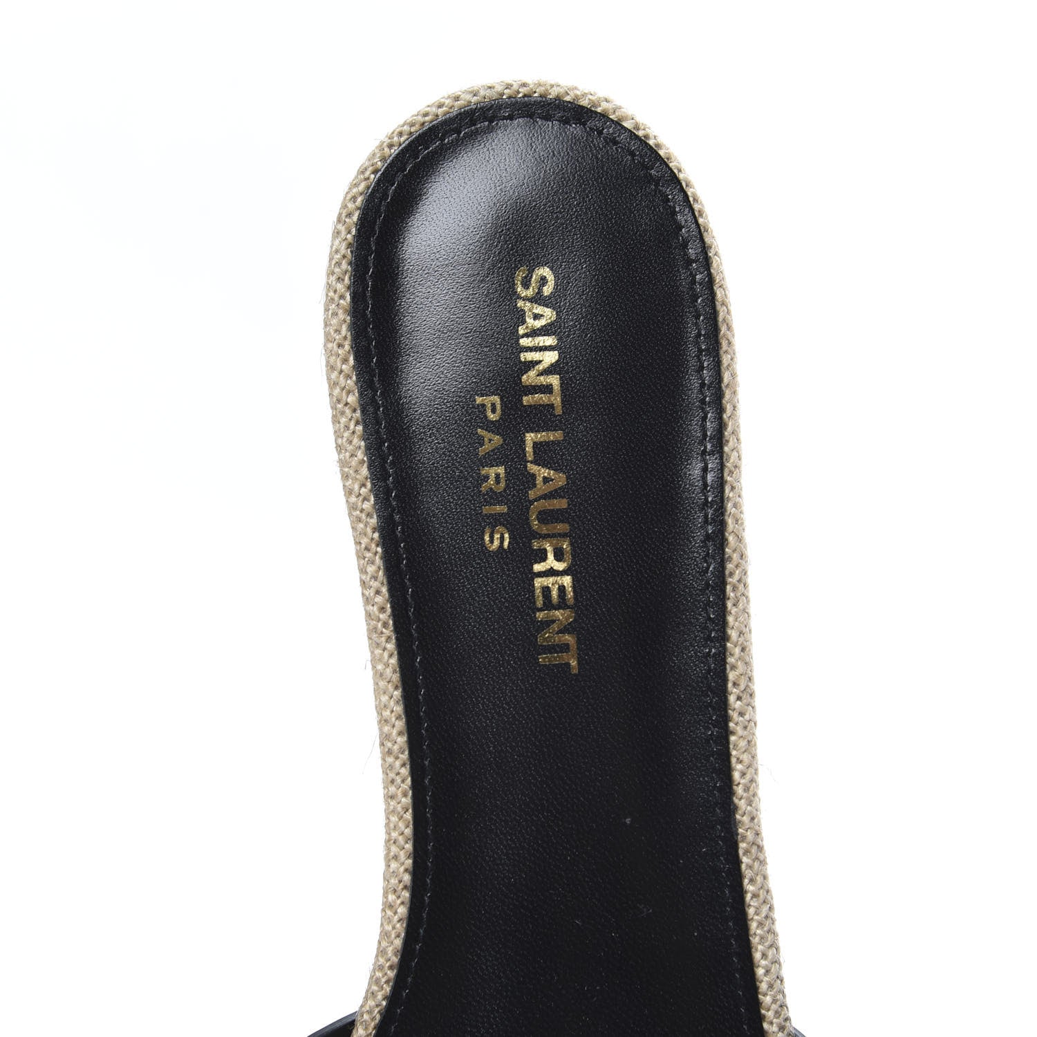 Saint Laurent Calfskin Nu Pied 05 Slide Sandals 38.5 Black 7 of 9