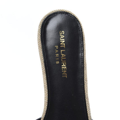 Saint Laurent Calfskin Nu Pied 05 Slide Sandals 38.5 Black 7 of 9