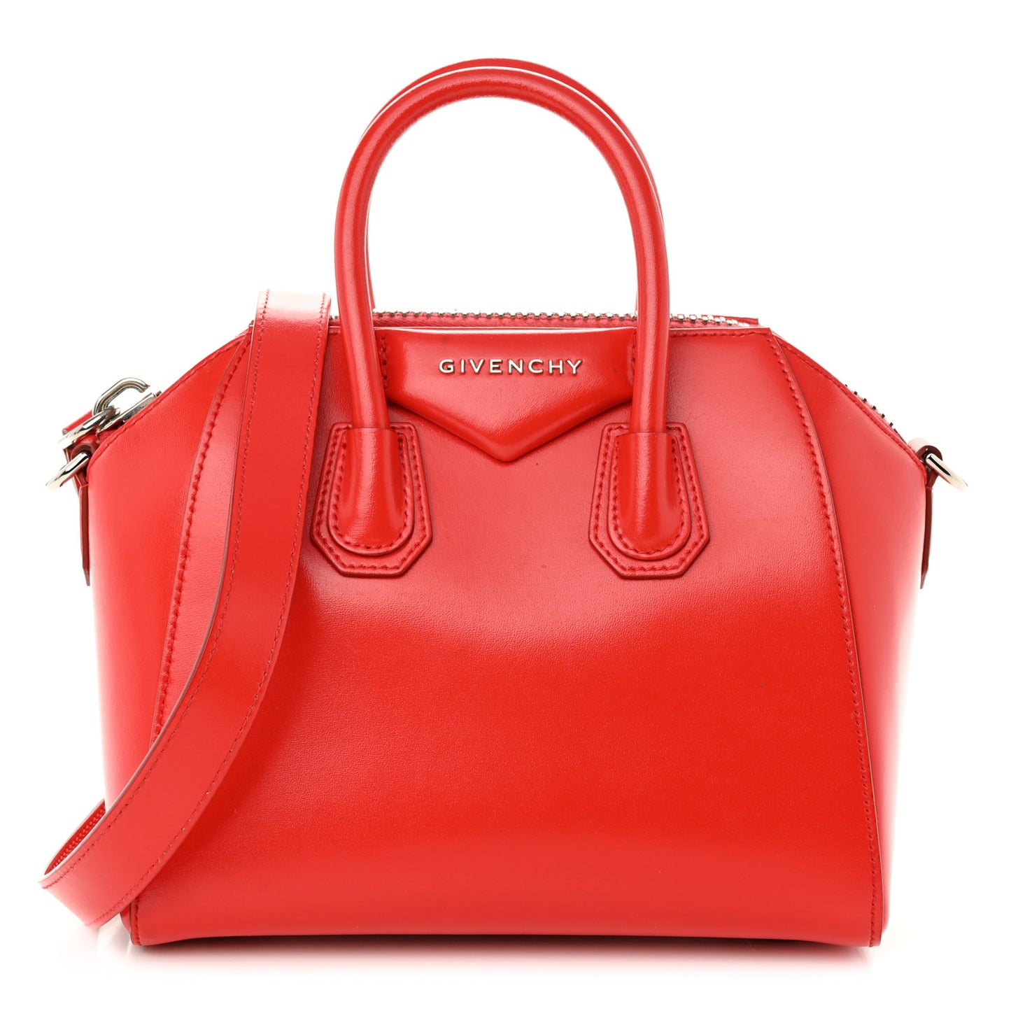Shiny Lord Calfskin Mini Antigona Red