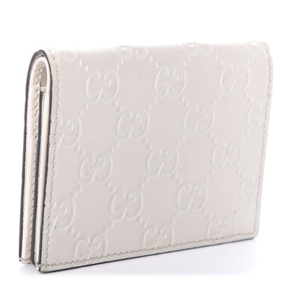 Gucci Guccissima Card Case Wallet White 2 of 5