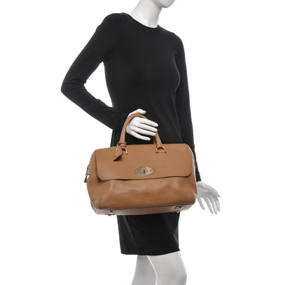 Mulberry Glossy Goatskin Medium Del Rey Satchel Fudge 2 of 8