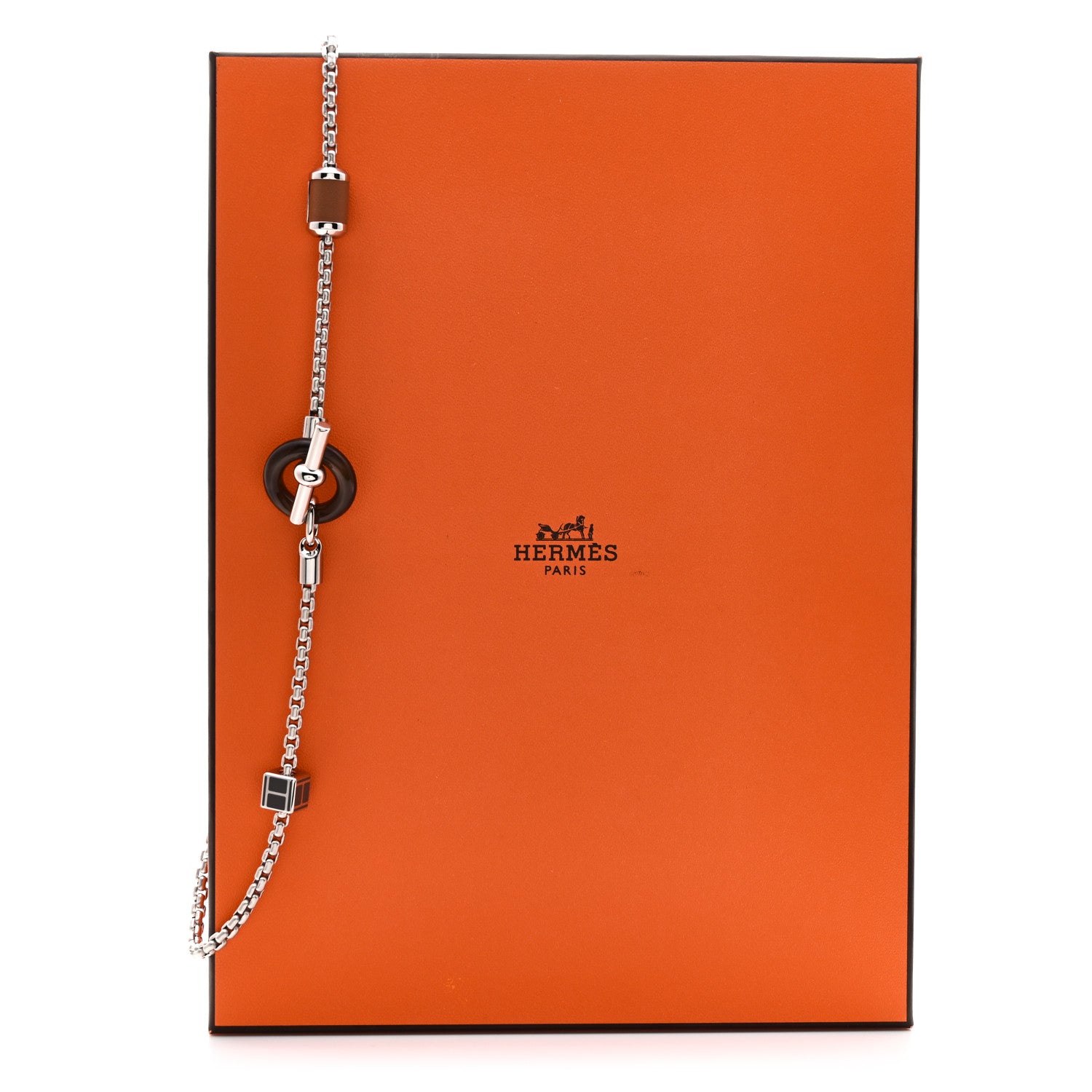 Hermes Palladium Buffalo Horn Swift Meli-Melo Necklace 6 of 6