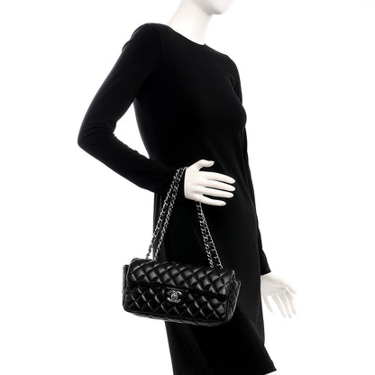 Chanel Lambskin Quilted East West Flap Black 2 of 7