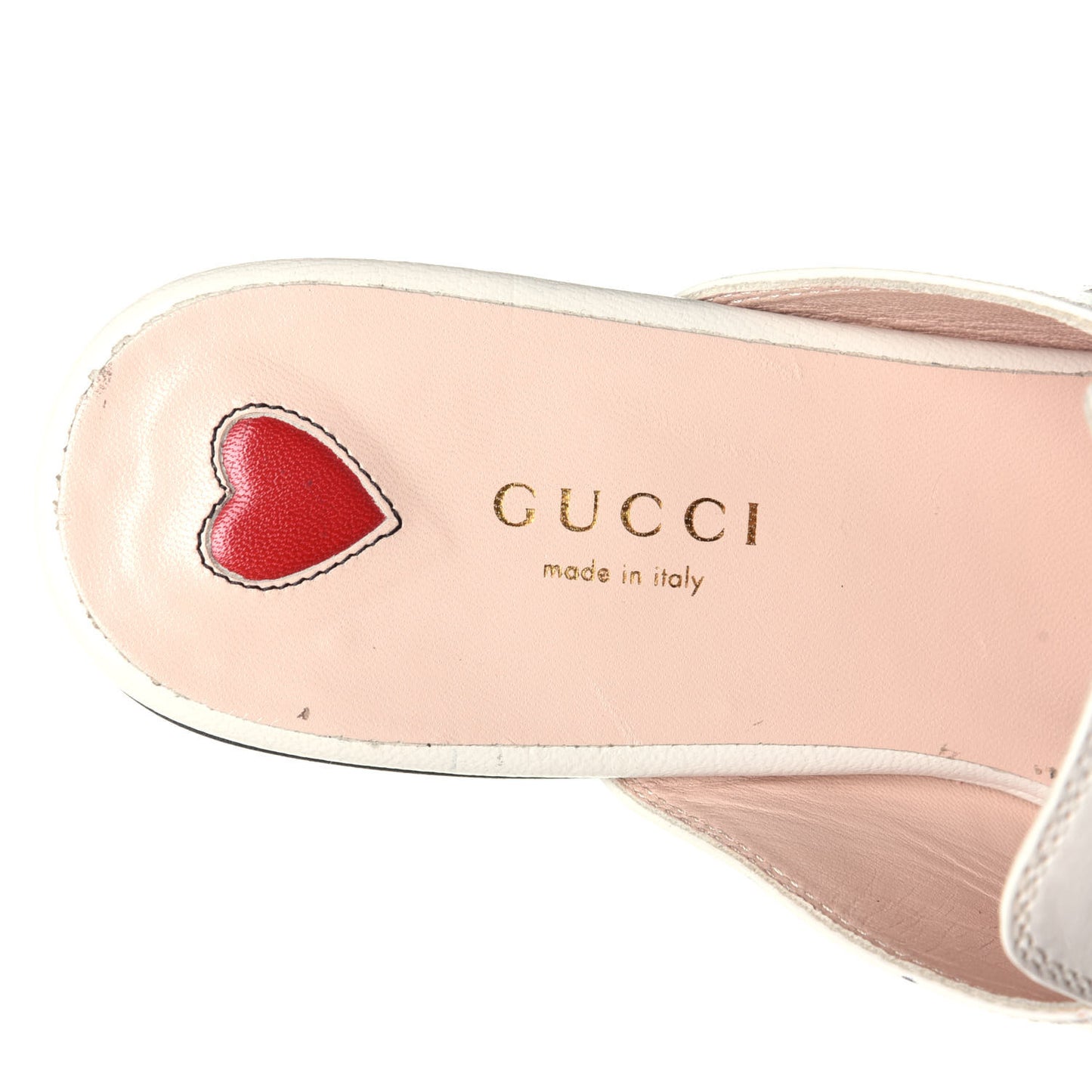 Goatskin Bee Star Embroidered Womens Princetown Slippers 37 Mystic White