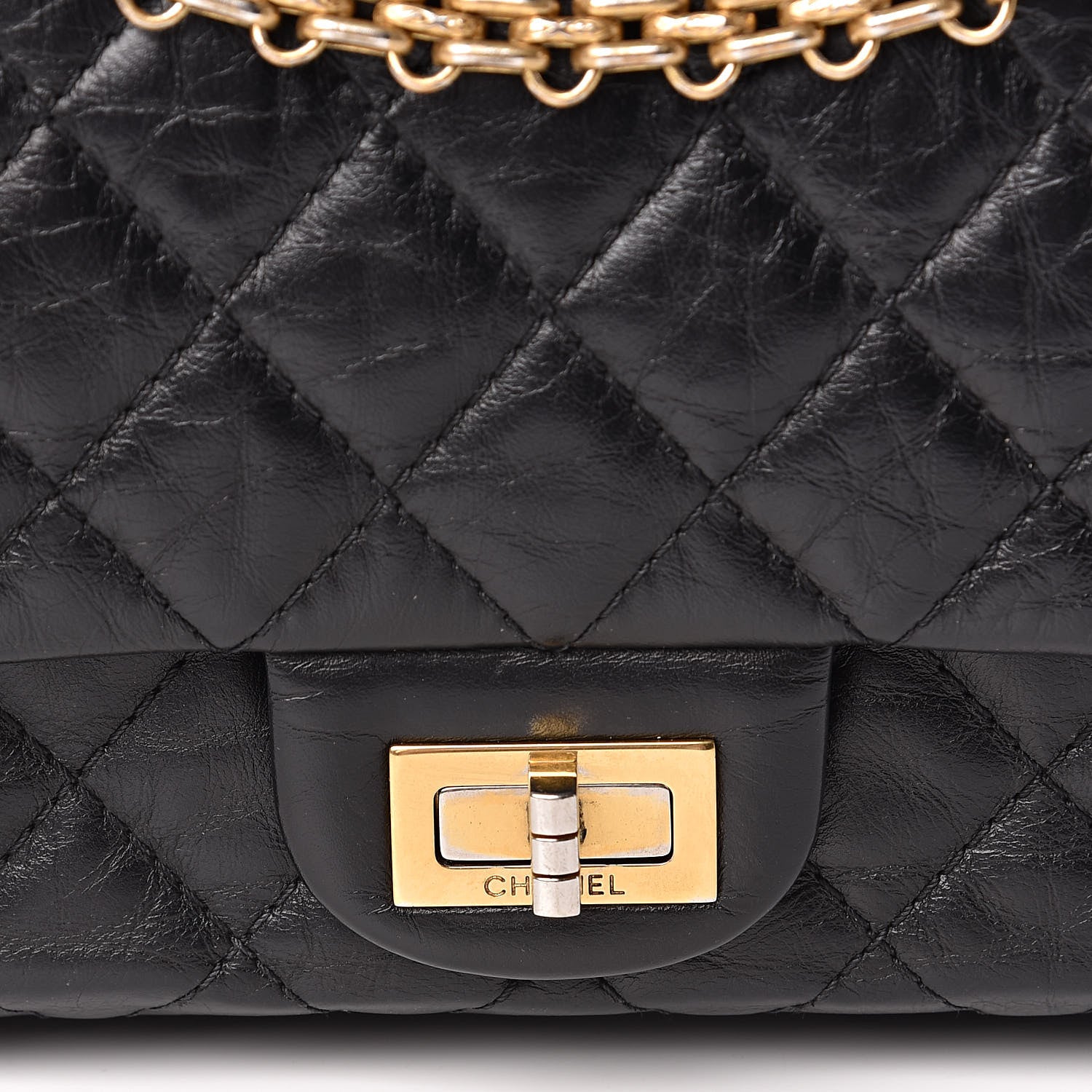 Chanel Aged Calfskin Quilted 2.55 Reissue 225 Flap Black 10 of 10