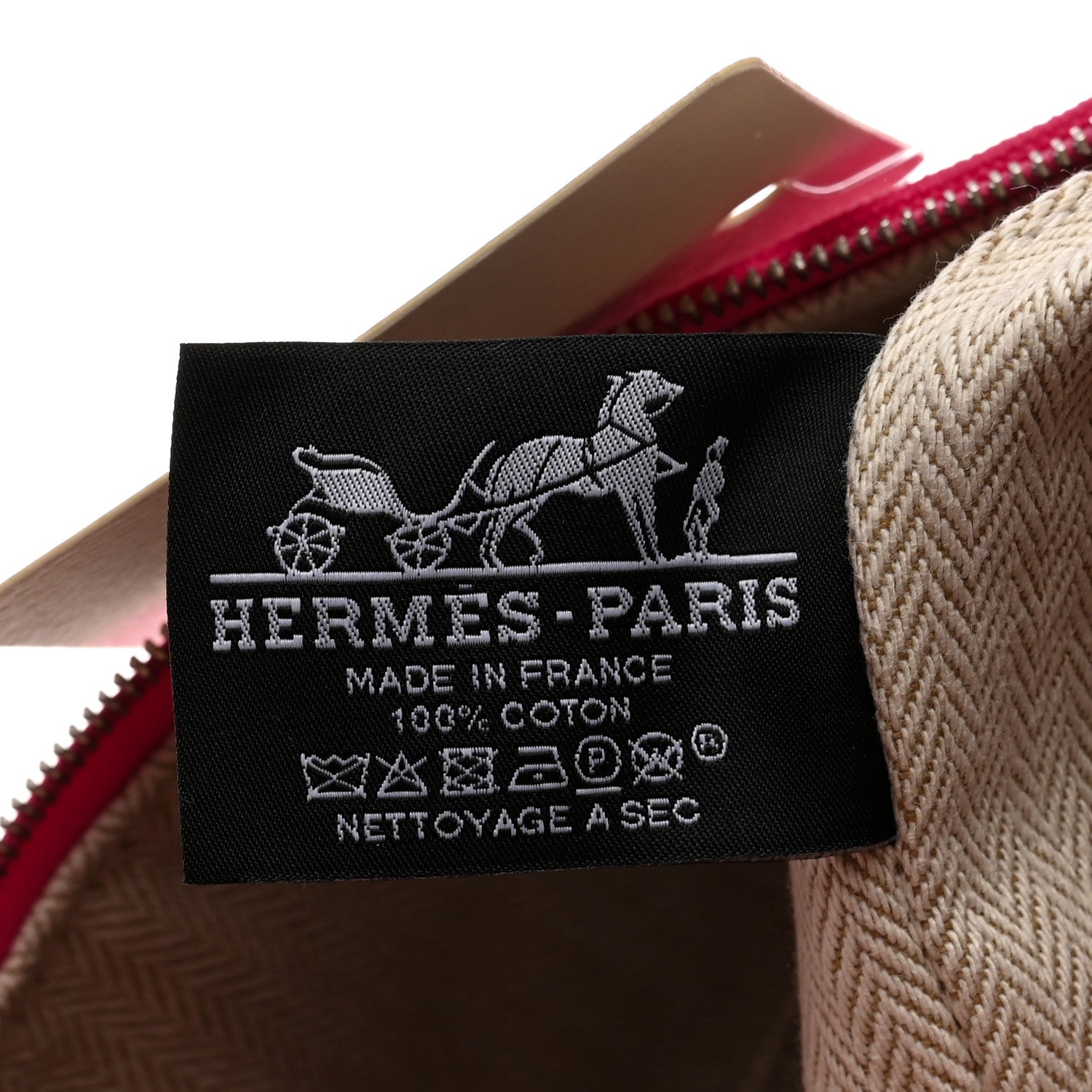 Hermes Canvas Large Bride-A-Brac Pouch Hibiscus 6 of 10