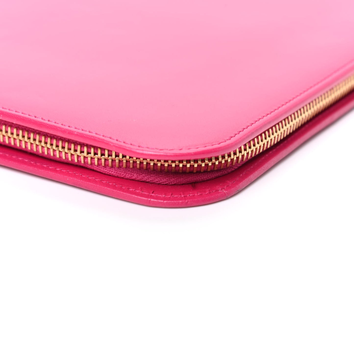 Smooth Calfskin Tuc iPad Case Fushia