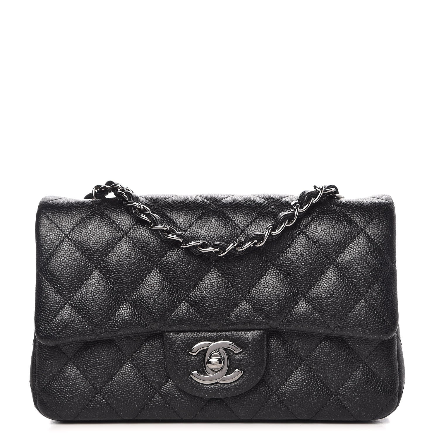 Chanel Iridescent Caviar Quilted Mini Rectangular Flap Black 1 of 8