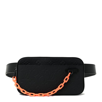 Louis Vuitton Taurillon Monogram Uniformes Solar Ray Soft Pochette Volga Belt Bag Black 1 of 10