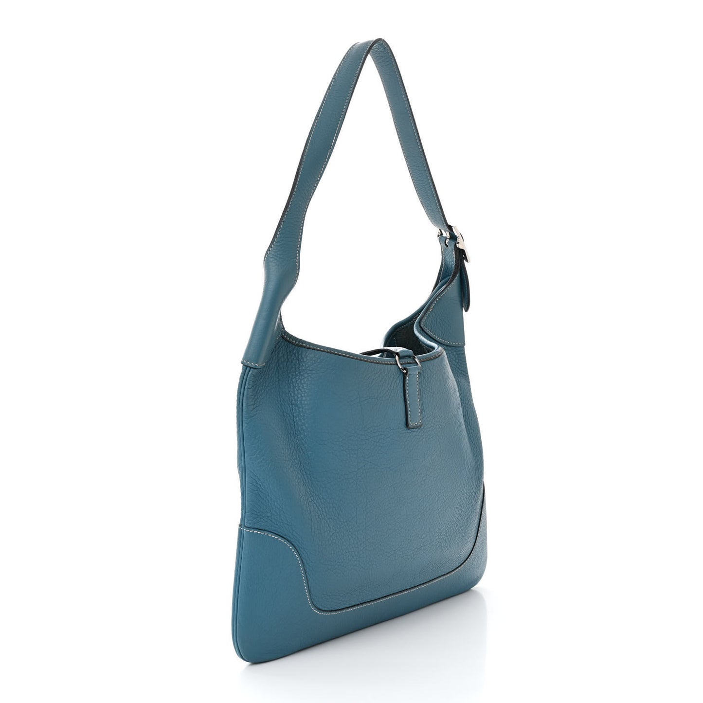 Taurillon Clemence Trim II 35 Shoulder Bag Blue Jean
