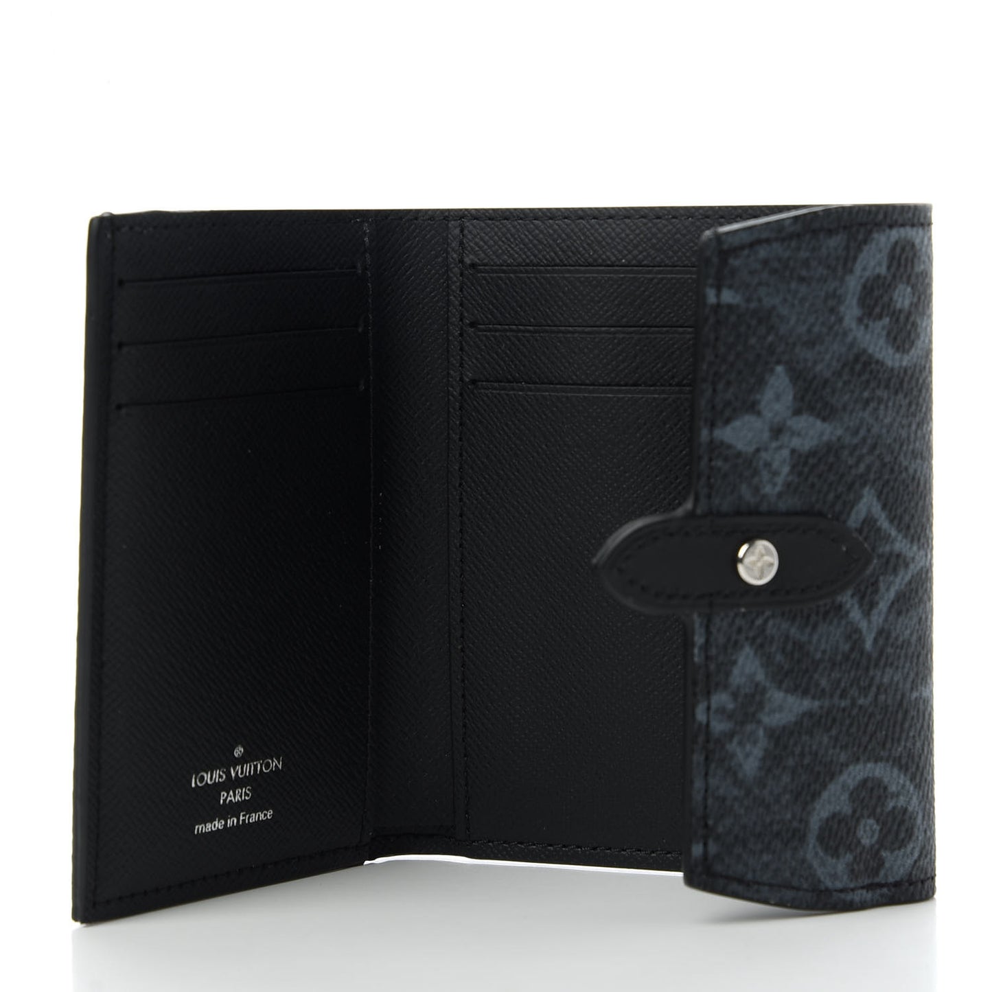 Monogram Pastel Cross Card Holder Black