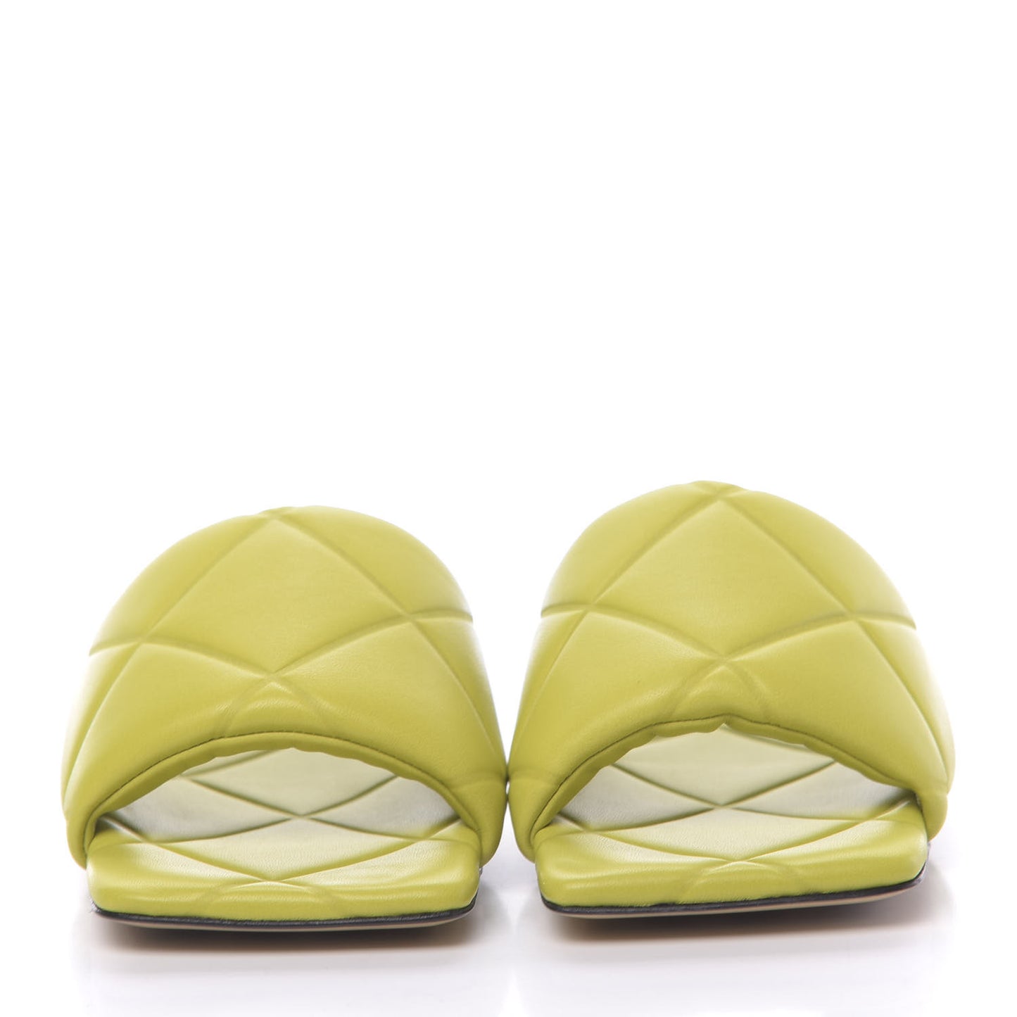 Nappa Quilted Rubber Lido Flat Sandals 36 Kiwi