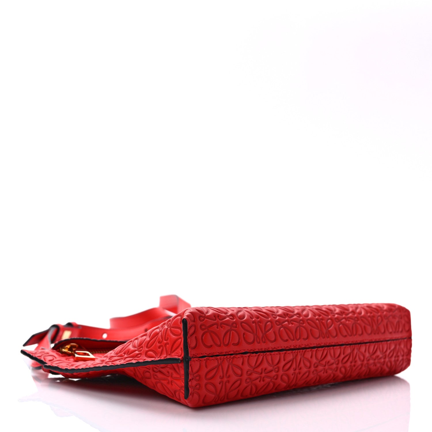 Loewe Calfskin Embossed Mini Repeat T Crossbody Bag Red 5 of 9
