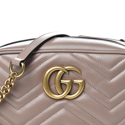 Gucci Calfskin Matelasse Small GG Marmont Chain Shoulder Bag Porcelain Rose 10 of 10