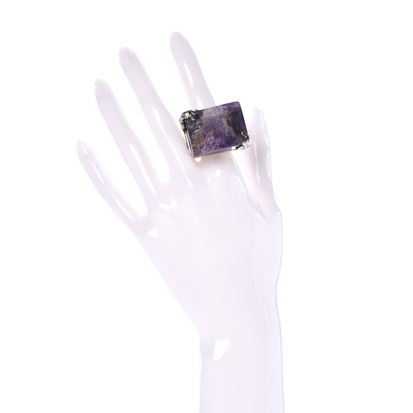 Amethyst Arty Square Ring 6