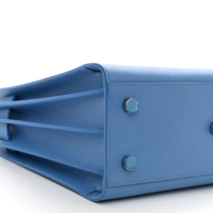 Saint Laurent Grained Calfskin Baby Sac De Jour Blue Clair 8 of 16