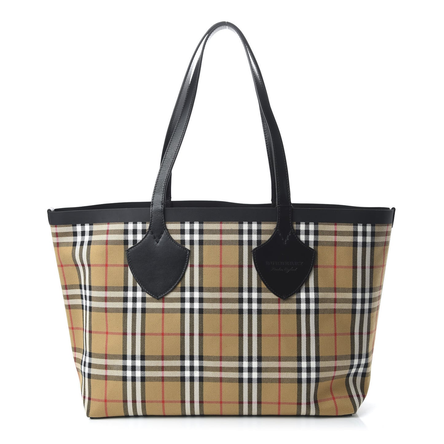Vintage Check The Giant Reversible Tote Antique Yellow Bright Red
