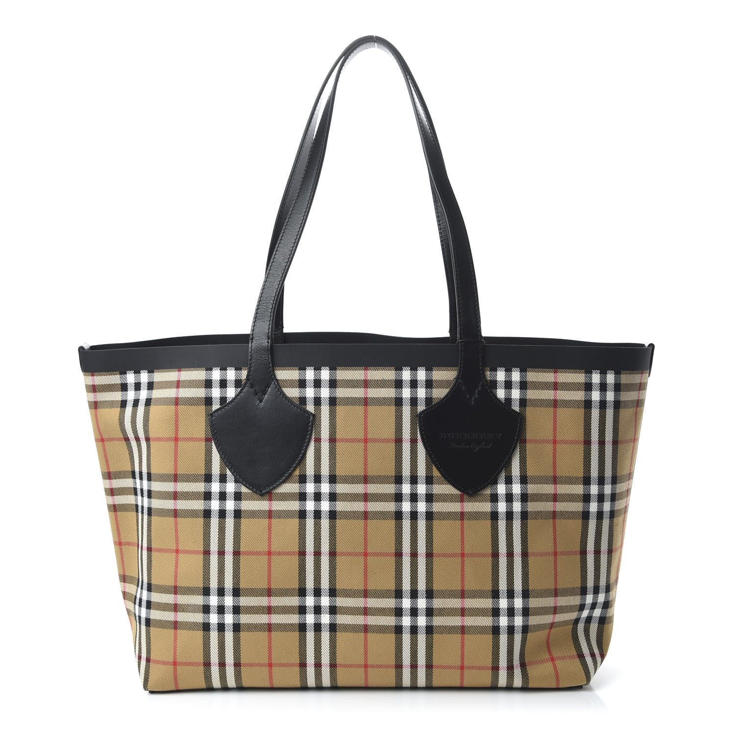 Burberry Vintage Check The Giant Reversible Tote Antique Yellow Bright Red 1 of 16