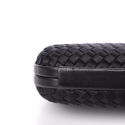 Bottega Veneta Satin Intreccio Impero Knot Clutch Black 10 of 11