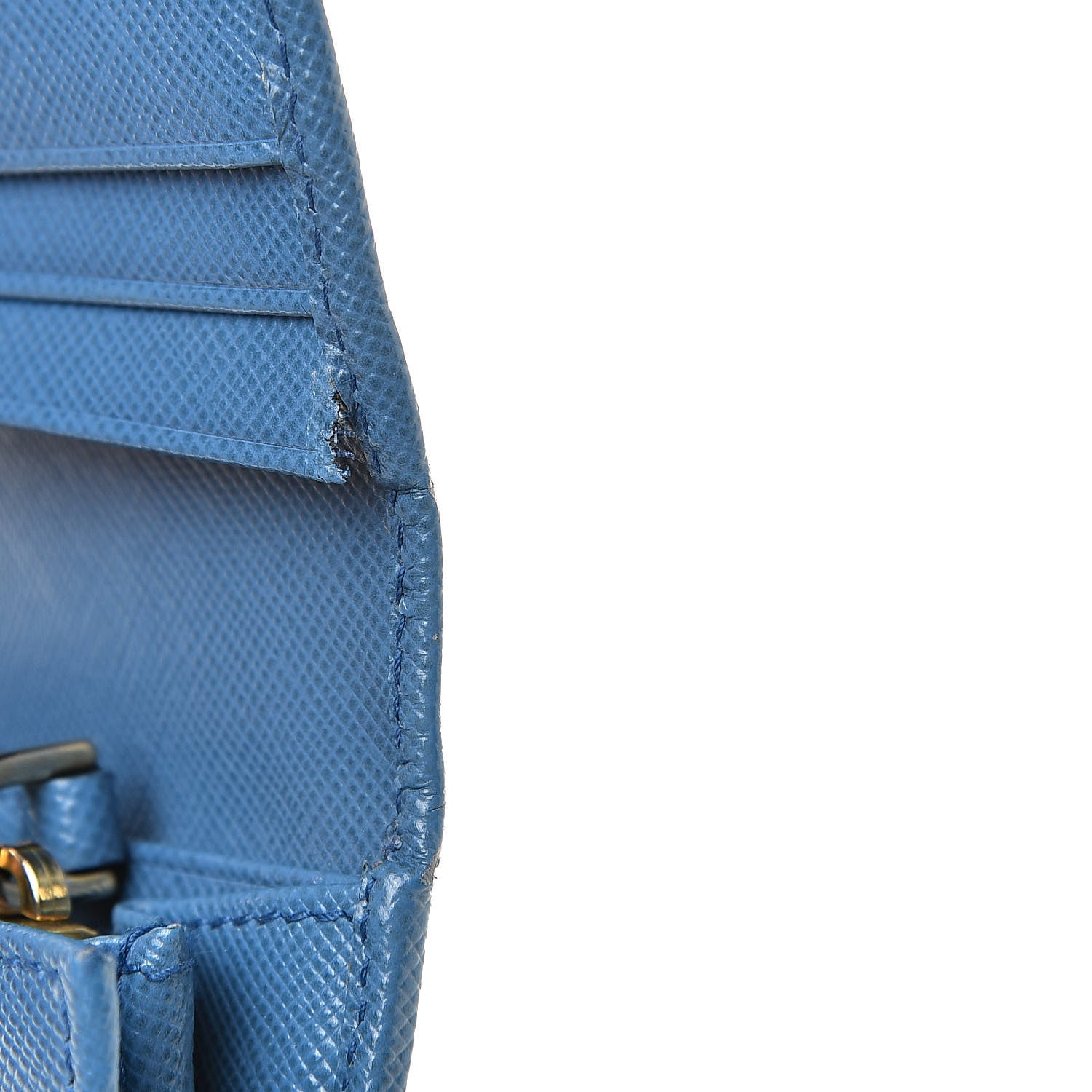 Prada Saffiano Continental Flap Wallet Cobalto 7 of 13