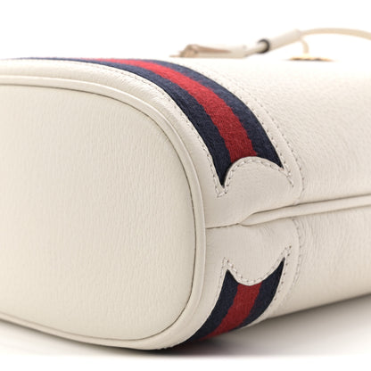 Gucci Glazed Textured Calfskin Web Small Ophidia Bucket Bag Mystic White 10 of 12