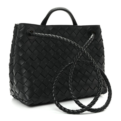 Bottega Veneta Nappa Intrecciato Small Andiamo Shoulder Bag Black 3 of 9