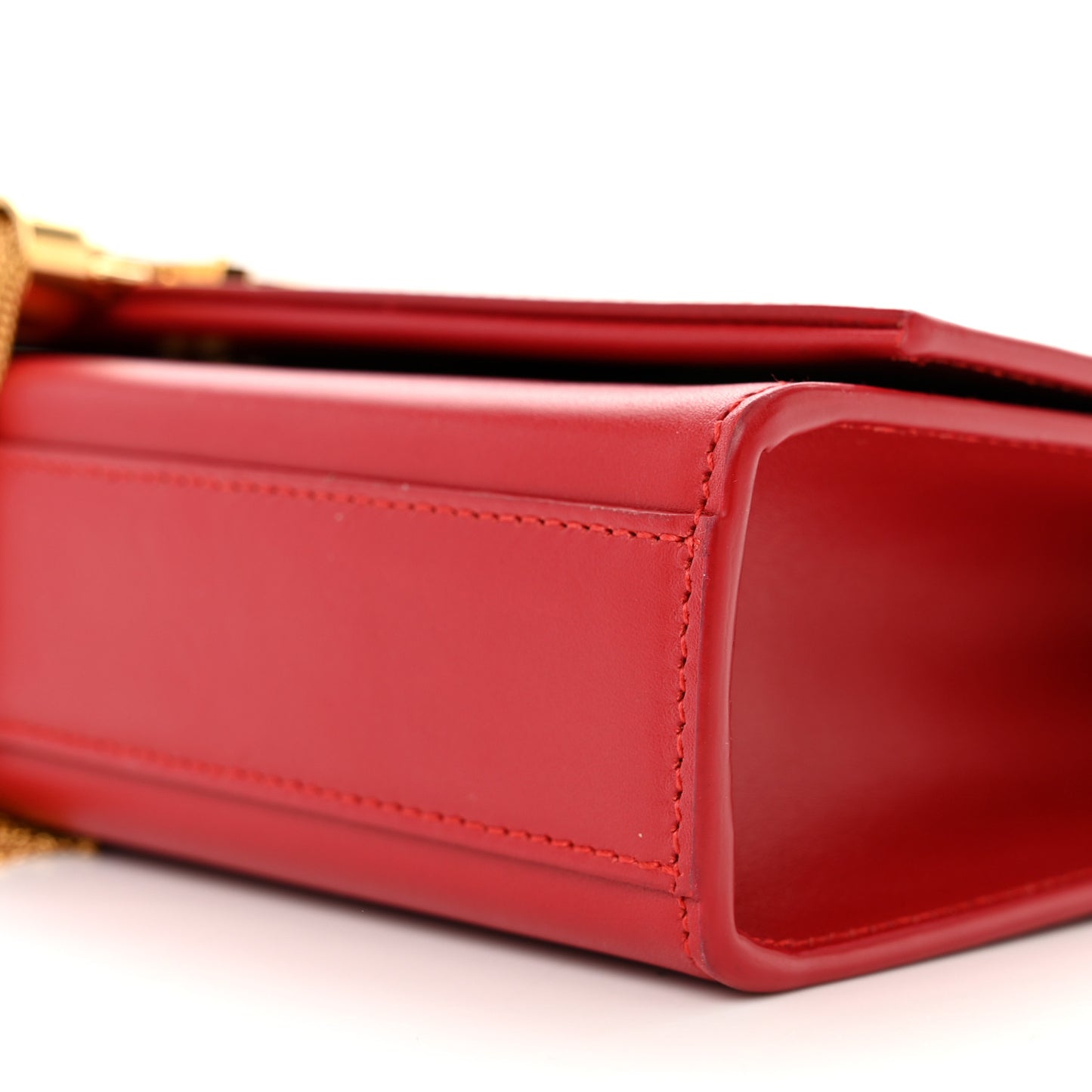 Smooth Calfskin Medium Classic Monogram Kate Tassel Satchel Lipstick Red