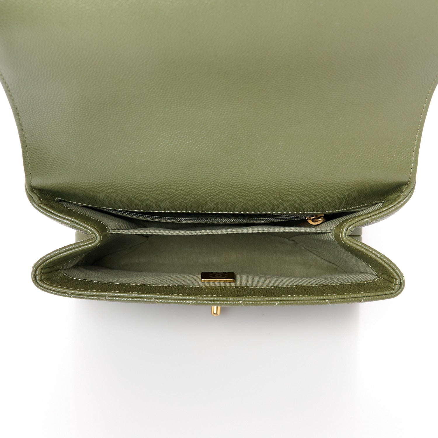 Chanel Caviar Quilted Mini Bracelet On Chain Flap Green 5 of 11