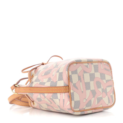 Louis Vuitton Damier Azur Tahitienne Nano Noe Rose Ballerine 4 of 11