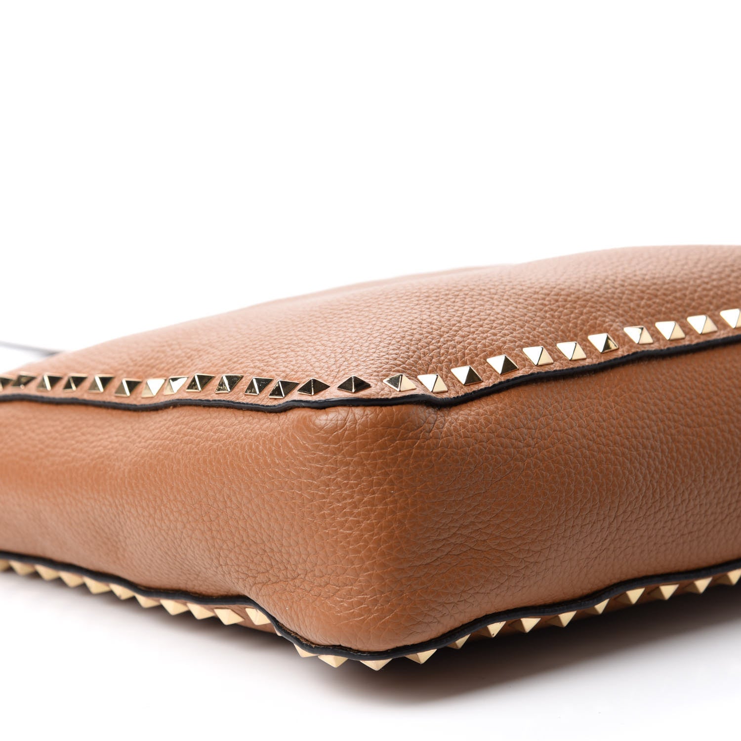 Valentino Garavani Pebbled Calfskin Large Rockstud Flip-Lock Messenger Bag Light Cuir 6 of 9