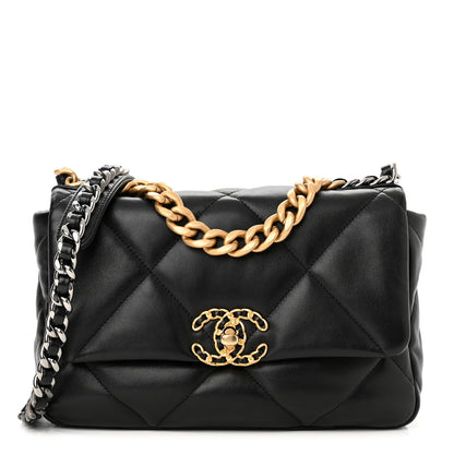Chanel Lambskin Quilted Medium Chanel 19 Flap Black 1 of 11