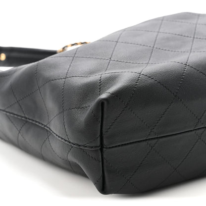 Chanel Calfskin Quilted Maxi Hobo Black 9 of 10