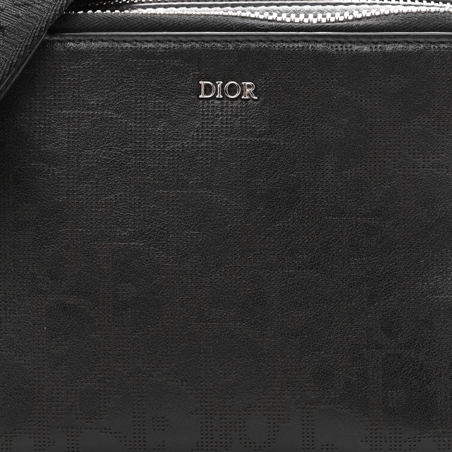 Christian Dior Calfskin Oblique Galaxy Perforated Messenger Black Multicolor 7 of 9