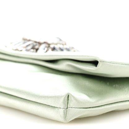 Jimmy Choo Satin Crystal Titania Clutch Green 10 of 10