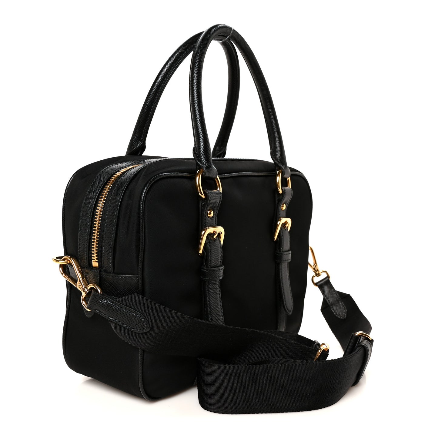 Tessuto Nylon Saffiano Bauletto Black