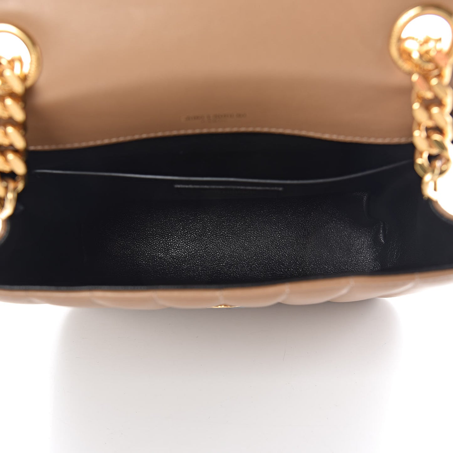 Lambskin Matelasse Monogram Medium Vicky Chain Bag Brown