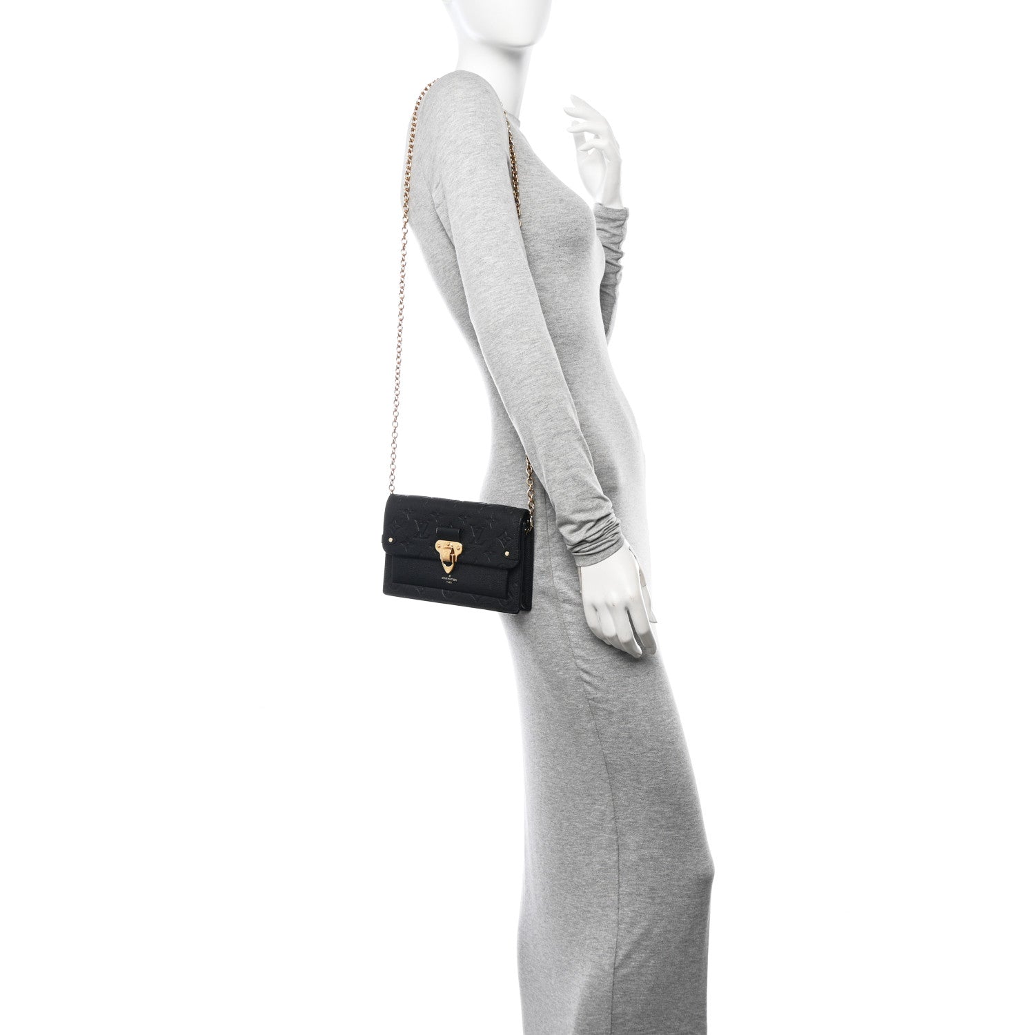 Louis Vuitton Empreinte Vavin Chain Wallet Black 2 of 10
