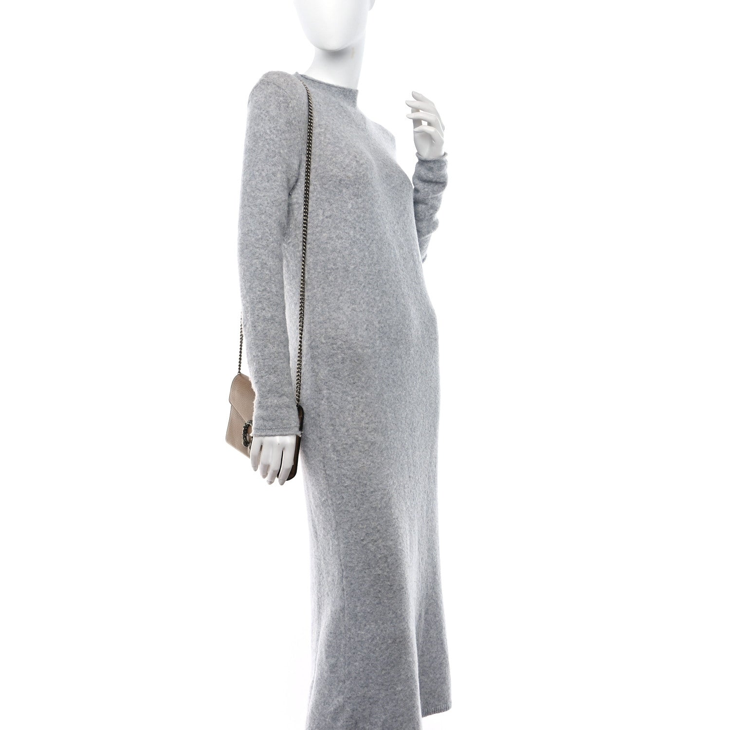 Gucci Dollar Calfskin Crystal Mini Dionysus Chain Wallet Natural Tan Black Diamond 2 of 17