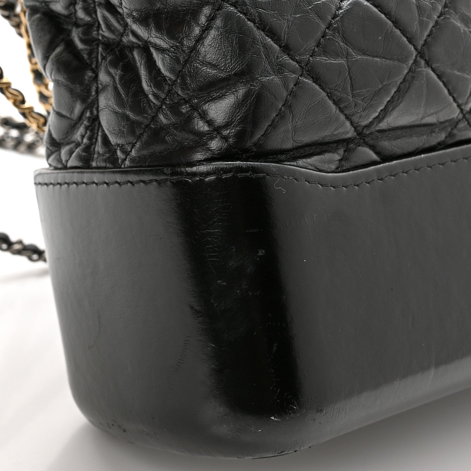 Chanel Aged Calfskin Quilted Medium Gabrielle Hobo Black 12 of 13