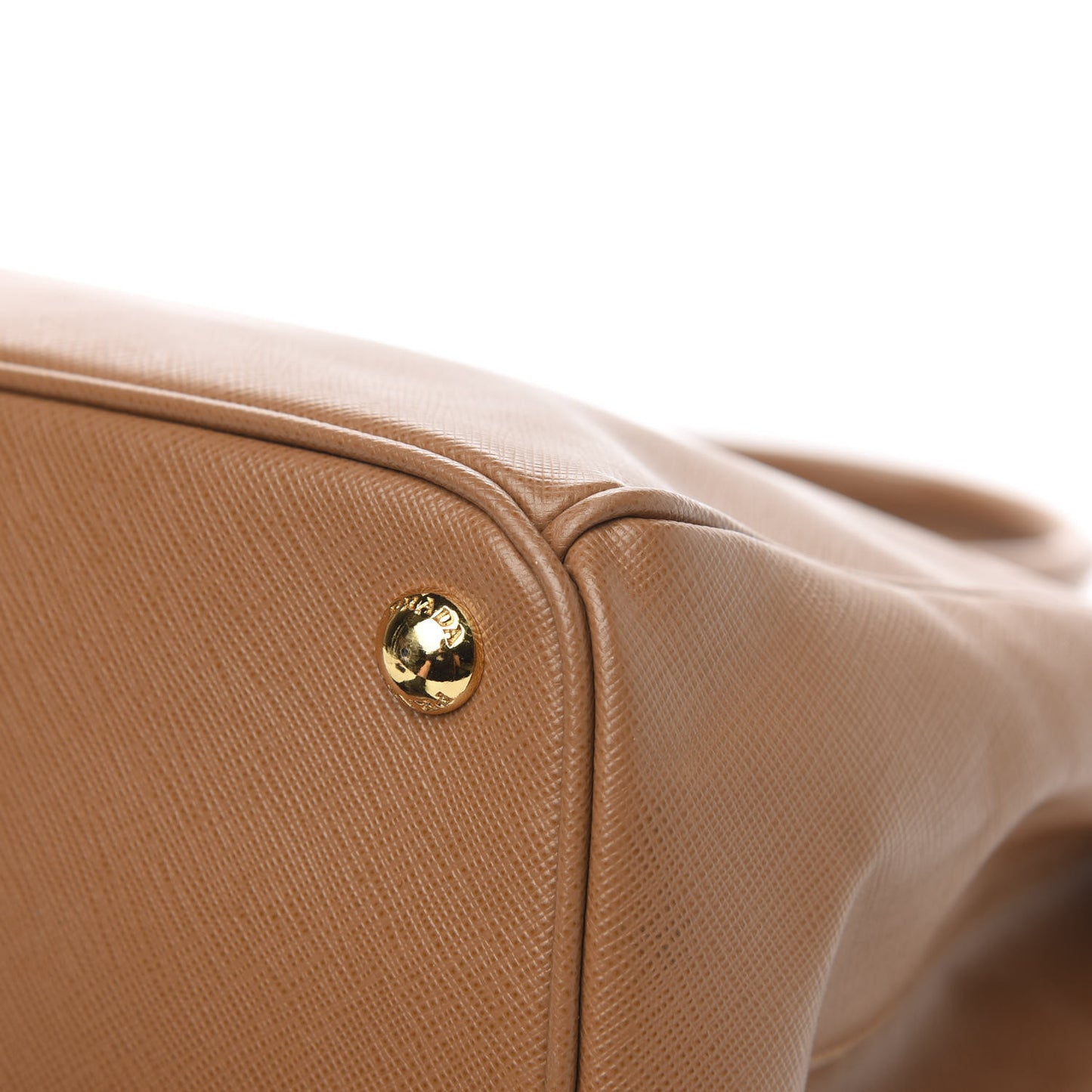Saffiano Large Galleria Double Zip Tote Caramel