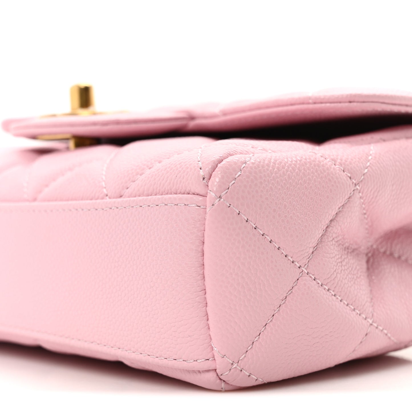 Caviar Quilted Mini Flap Light Pink