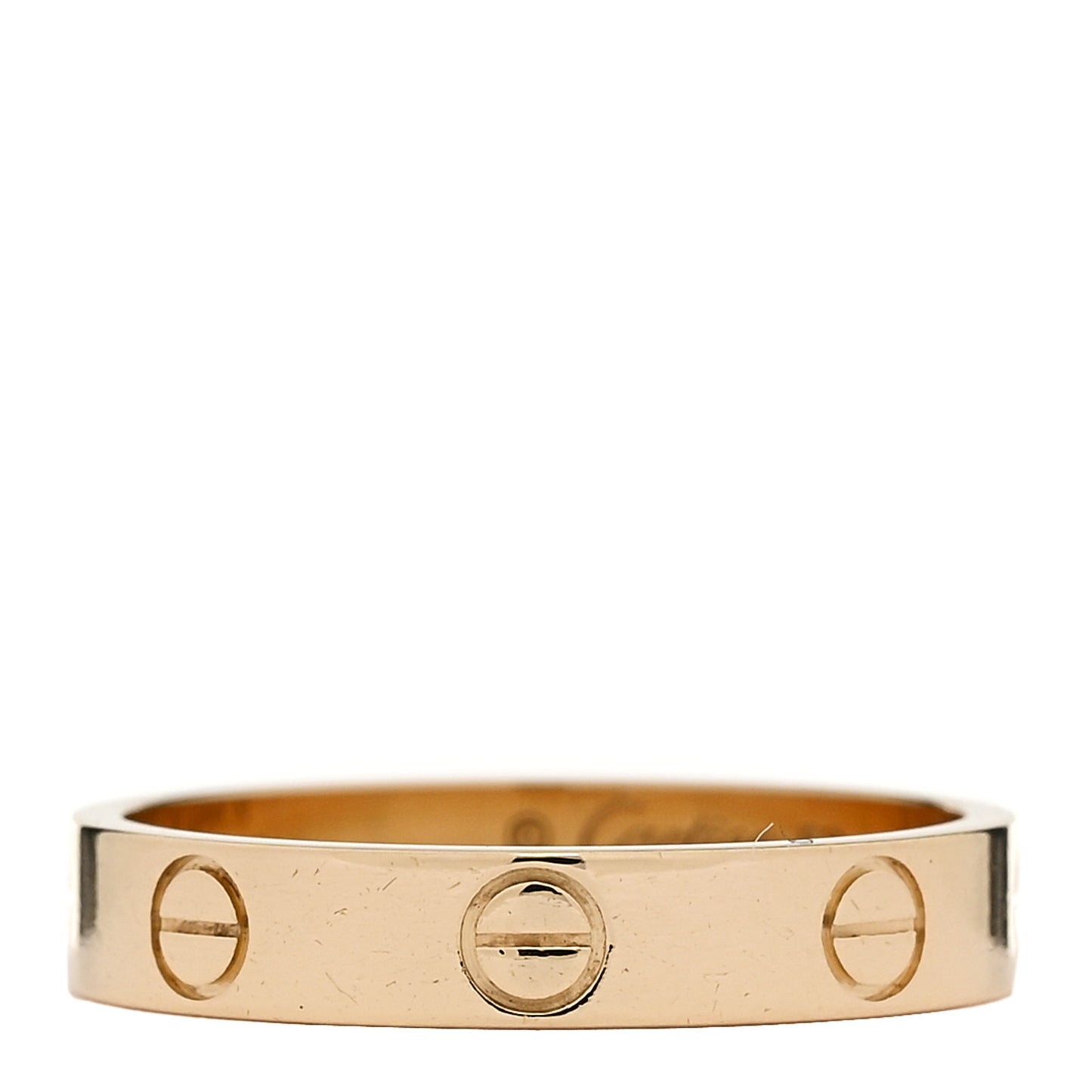 18K Yellow Gold 3.5mm LOVE Wedding Band Ring 53 6.5