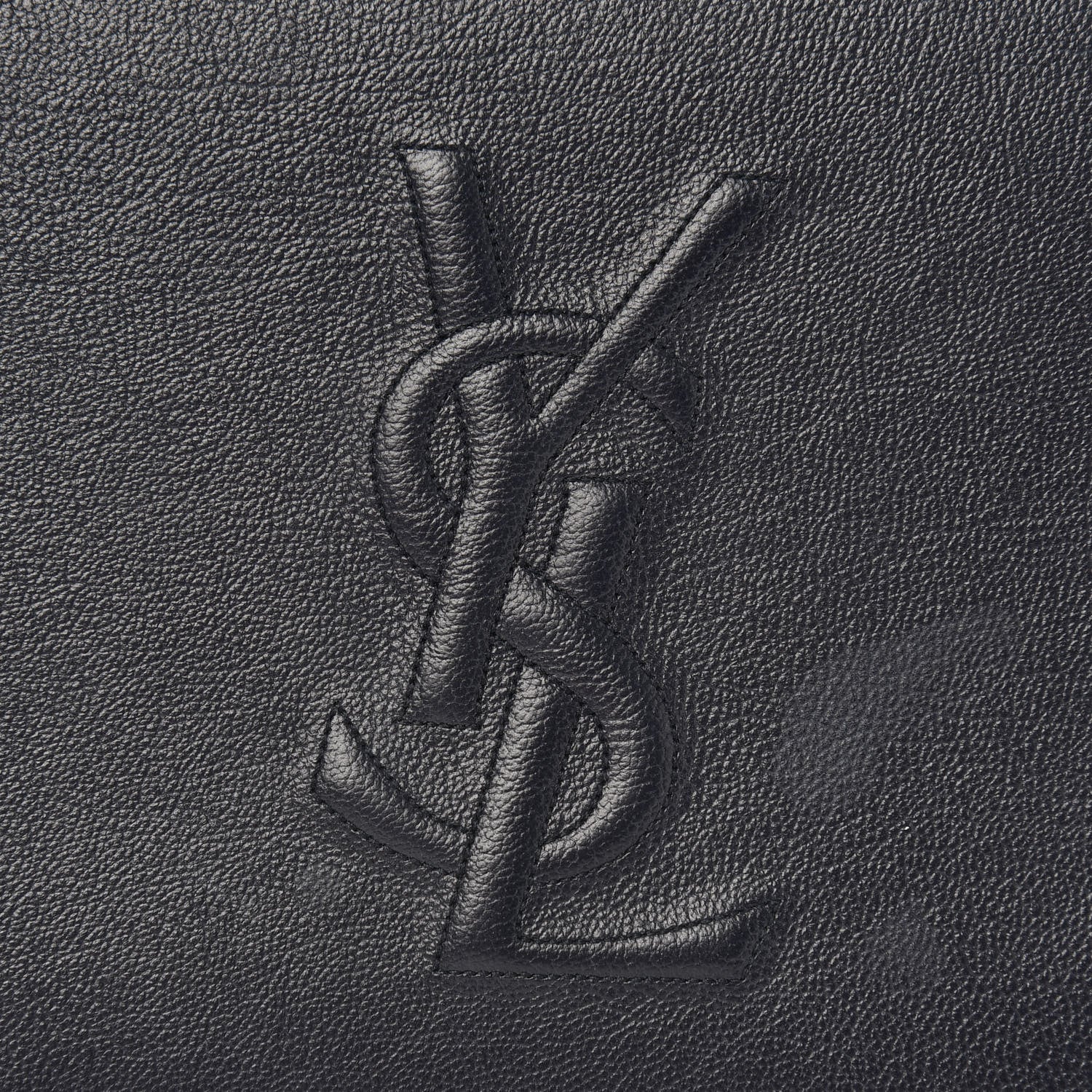 Saint Laurent Calfskin Monogram Large Belle De Jour Clutch Navy 7 of 10