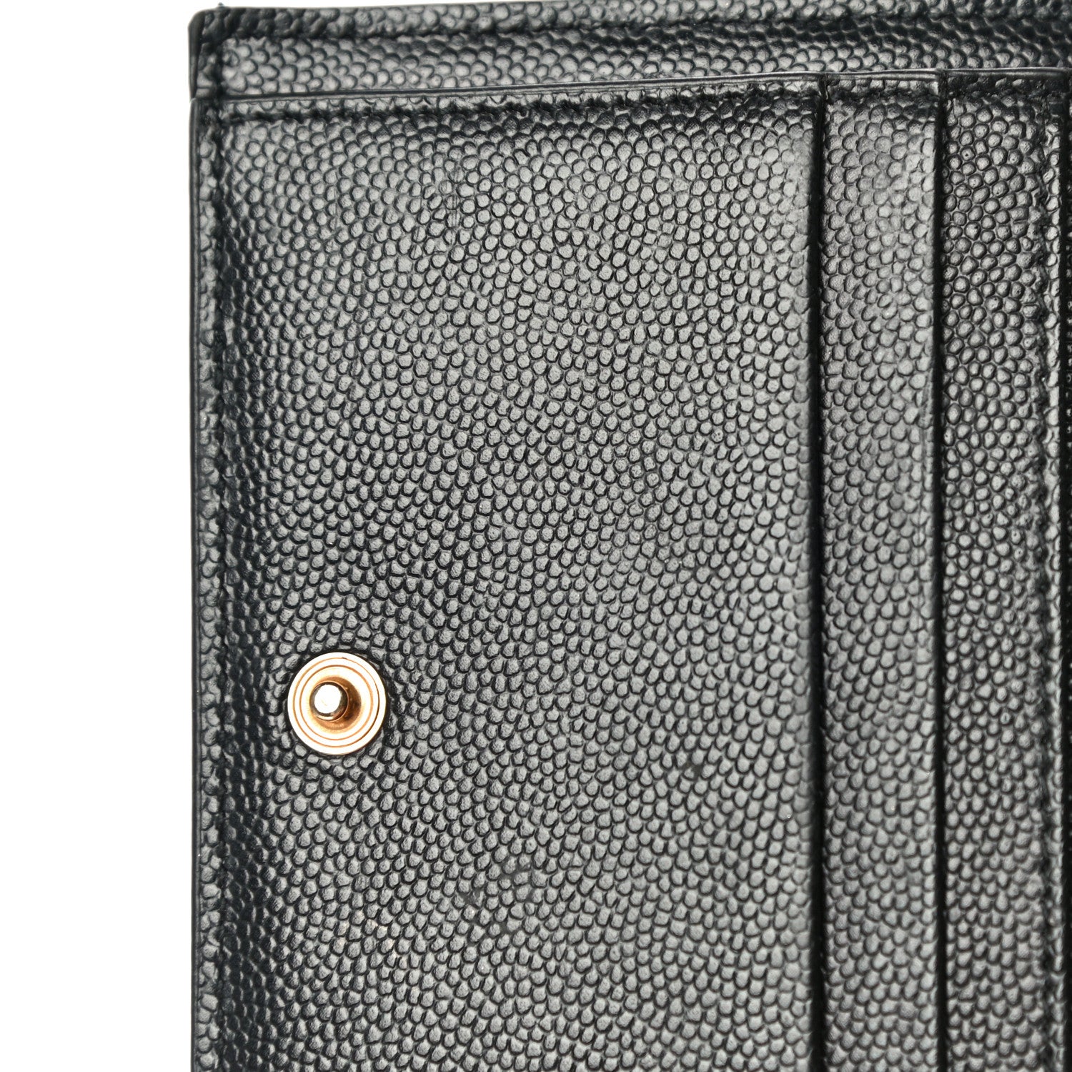 Saint Laurent Grain De Poudre Matelasse Chevron Monogram Zipped Card Case Black 10 of 22