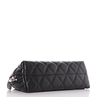 Chanel Lambskin Quilted Cosmetic Case Black 5 of 13