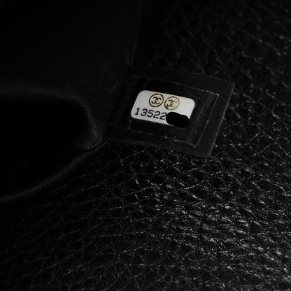 Chanel Glazed Calfskin XL On The Road Flap Black 7 of 8