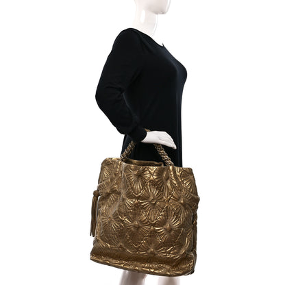 Chanel Calfskin Embroidered Ca D'Oro Tote Gold 2 of 9